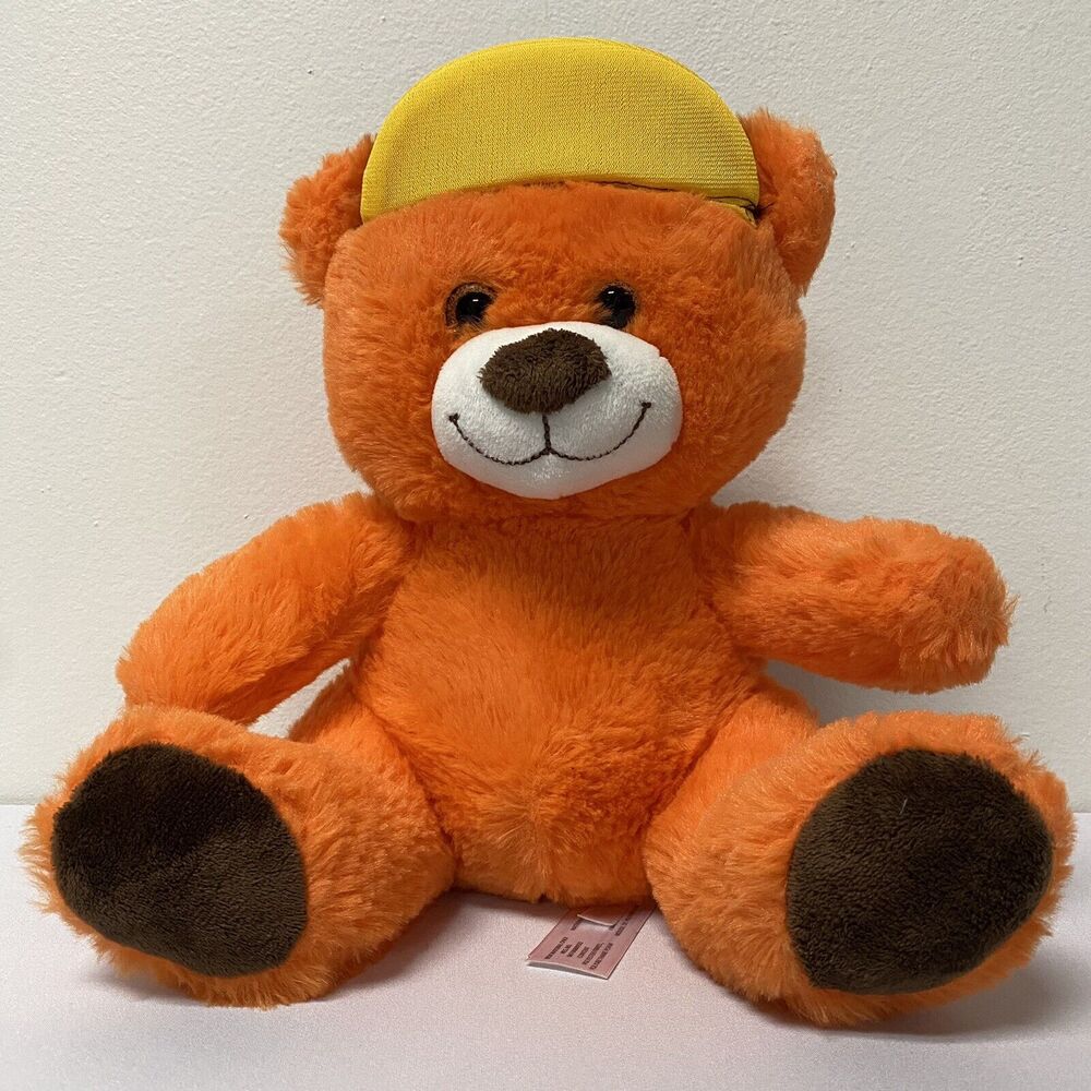 Hersheys Reese’s Bear Plush Orange Baseball Cap‎ Hat Stuffed Animal Toy 10"